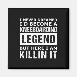 Mens Kneeboarding Funny Magnet