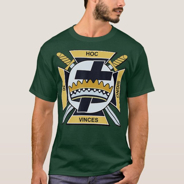 Mens Knights Templar Masonic T  York Rite Tee (Front)