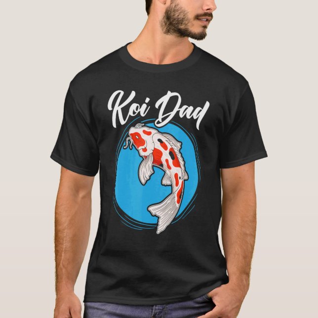 Mens Koi Dad Japanese Koi Carp Nishikigoi Fish Fat T-Shirt