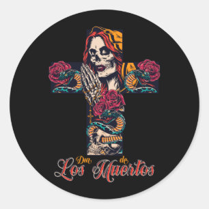 Mens La Calavera De La Catrina - Dia De Los Classic Round Sticker