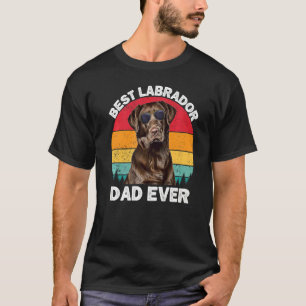 Mens Labrador Dad Vintage Brown Chocolate Lab Dad T-Shirt
