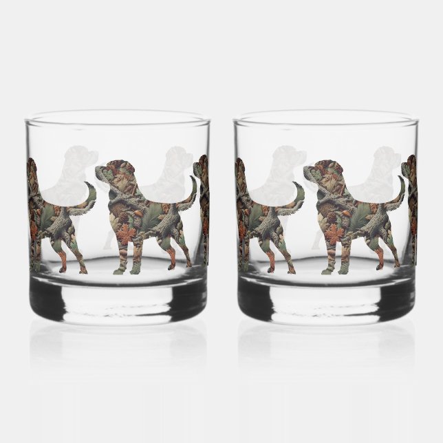 Men's Labrador Keepsake Box Jewellery Box Whiskey Glass (Front)