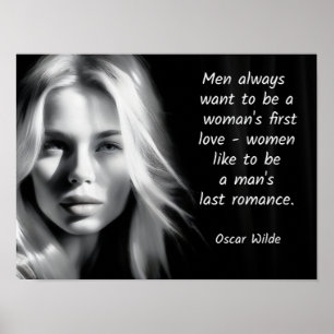 MENS LAST ROMANCE - OSCAR WILDE QUOTE POSTER