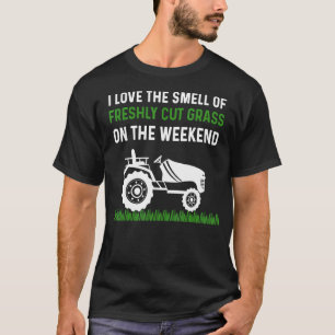 Mens Lawn Mowing Dad Landscaper Yard Work Mower Cu T-Shirt