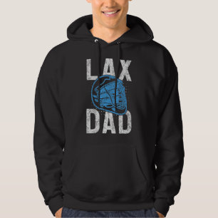 Mens Lax Helmet Lacrosse Player Lax Dad Father's Hoodie