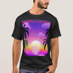 Men's lazy day sunset T shirt