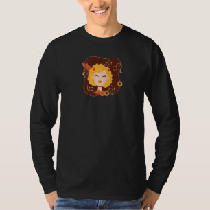 Mens Leo Astrology Sign Leo Zodiac Sign Lion Mane T-Shirt