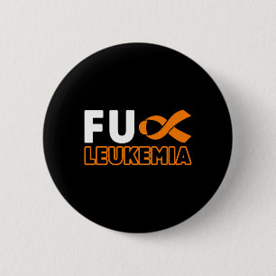 Mens Leukaemia Blood Cancer Awareness Band Orange 6 Cm Round Badge