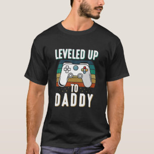 Mens Level Up To Daddy Baby Announcement Video Gam T-Shirt