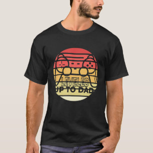 Mens Levelled Up To Dad - Pregnancy Gaming T-Shirt