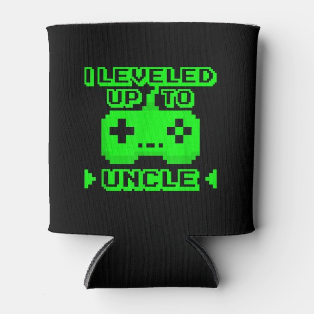 Mens Levelled Up To Uncle Est 2021 Promoted Uncle Can Cooler (Front)