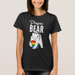 Mens Lgbt Dad Papa Bear Lgb Father's Day T-Shirt