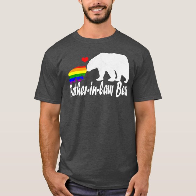 Mens LGBT Father in law Bear Gay Pride Equal T-Shirt (Front)