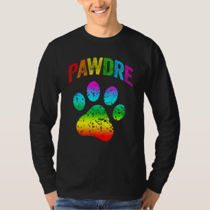 Mens LGBT Rainbow Dog Dad Cat Dad Pet Paw Pet LGBT T-Shirt