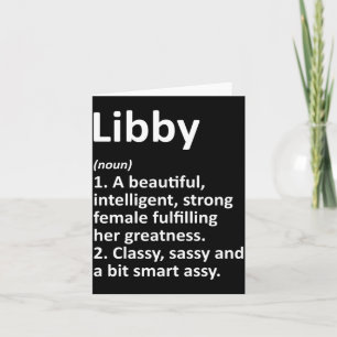 Mens Libby Definition Personalised Name Funny Card