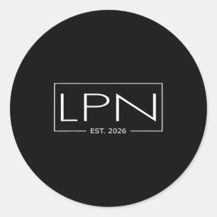 Mens licensed practical nurse est 2026 nursing classic round sticker