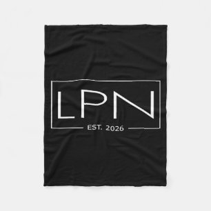 Mens licensed practical nurse est 2026 nursing fleece blanket