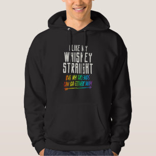 Mens Like My Whiskey Straight Friends Lgbtq Gay Pr Hoodie