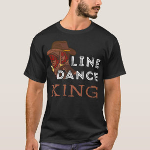 Mens Line Dance King Line Dancing Western Country T-Shirt