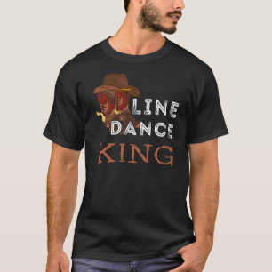 Mens Line Dance King Line Dancing Western Country T-Shirt