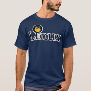 Mens Linu OS with Penguin T-Shirt