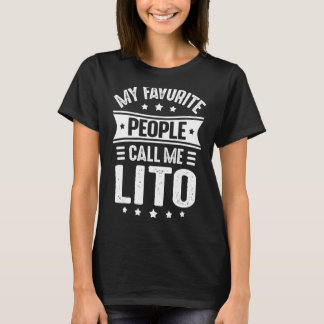 Mens Lito Father's Day For Men My Favourite People T-Shirt