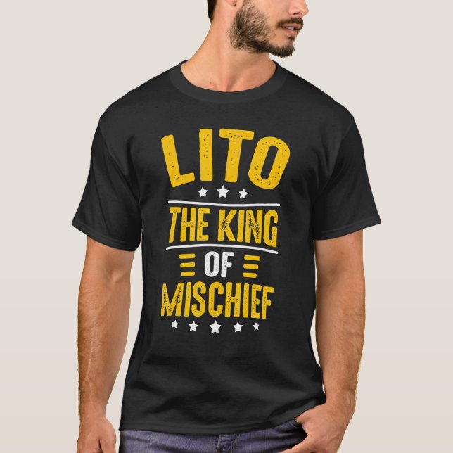 Mens Lito Idea For Men Cute Grandpa Lito King Of M T-Shirt (Front)