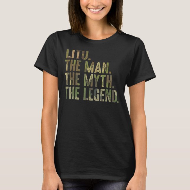 Mens Lito Man Myth Legend From Grandchildren  Lito T-Shirt (Front)