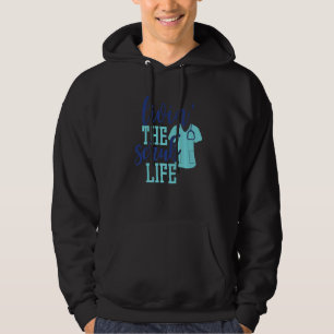 Mens Livin The Scrub Life Nurse Rn Lpn Cna Nursin Hoodie