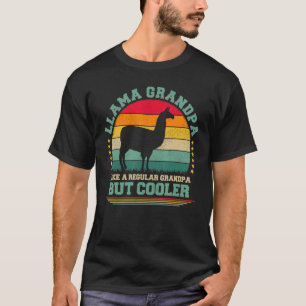 Mens Llama Vintage Llama Grandpa Father's Day T-Shirt