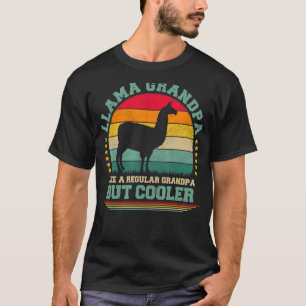 Mens Llama Vintage Llama Grandpa Father's Day T-Shirt