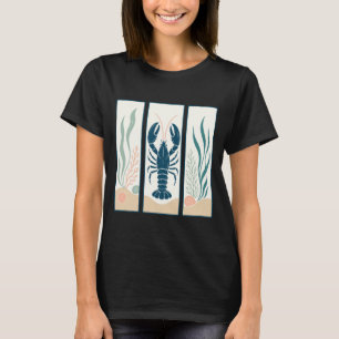 Mens lobster coastal ocean animal nautical marine T-Shirt