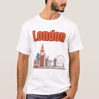 Men's London Skyline Big Font T-Shirt