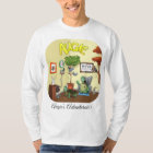 Men's long sleeve fun t-shirt  Augie the turtle