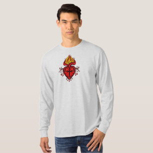 Men's Long Sleeve Sacred Heart Tee Shirt
