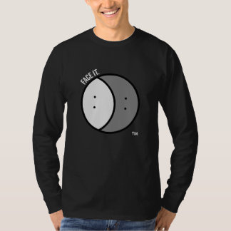 Men's long sleeve t-shirt dark with white text
