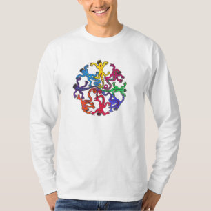 Men's Long Sleeve Tee Shirt- Circle of Lizards