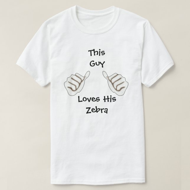 Men's love my zebra shirt (Design Front)