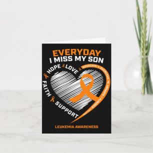 Mens Loving Memory In Remembrance Of Son Leukaemia Card