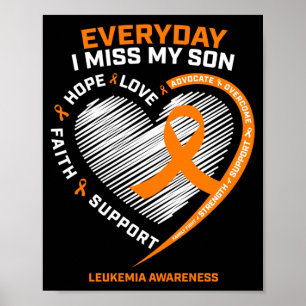Mens Loving Memory In Remembrance Of Son Leukaemia Poster