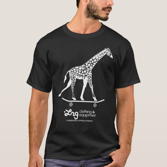 Mens LRG Giraffe on a Skateboard Premium T-Shirt E (Front)