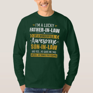 Mens Lucky father in law of awesome son in law  T-Shirt