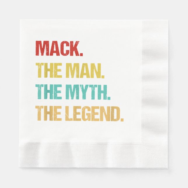 Mens Mack The Man The Myth The Legend Napkin (Front)