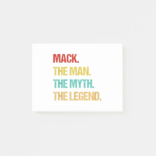 Mens Mack The Man The Myth The Legend Post-it Notes