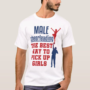 Mens Male Cheerleading Funny Saying Boy Men Cheerl T-Shirt