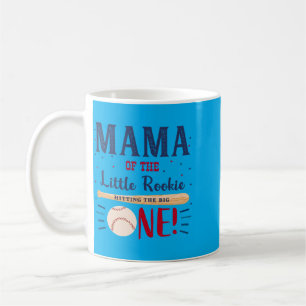 Mens Mama Mum First Birthday Little Rookie Coffee Mug