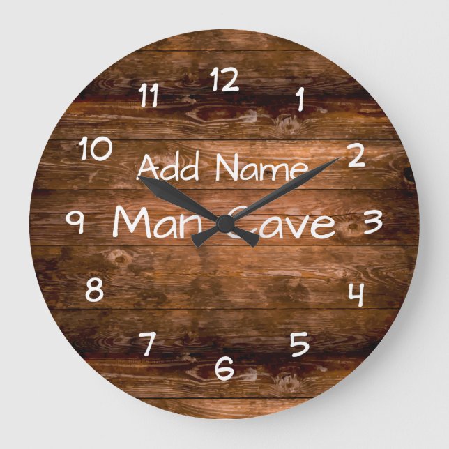 Mens Man Cave Design Large Clock (Front)