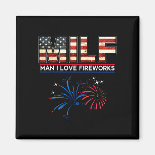 Mens man love fireworks funny american patriotic magnet