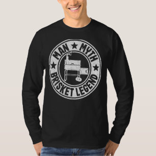 Mens Man Myth Brisket Legend Dad Barbecue Grilling T-Shirt