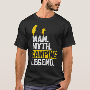 Mens Man Myth Camping Legend Fun Bear Joke Outdoor T-Shirt